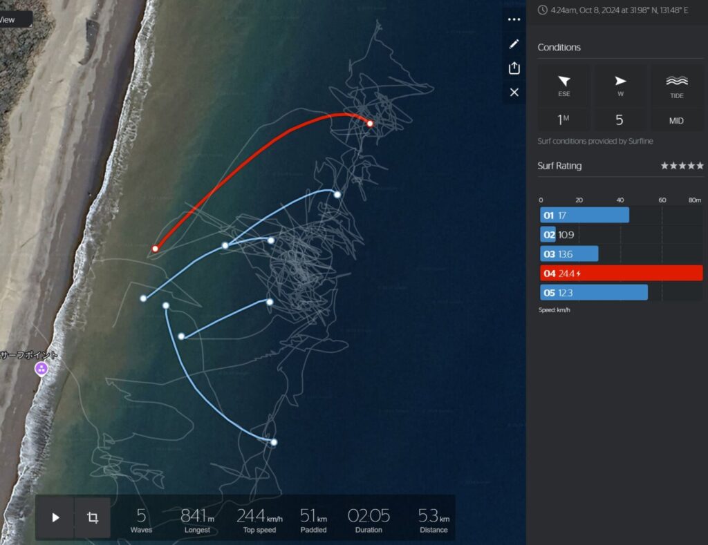 サーフィン日記 (2024.10.8)[158回目]