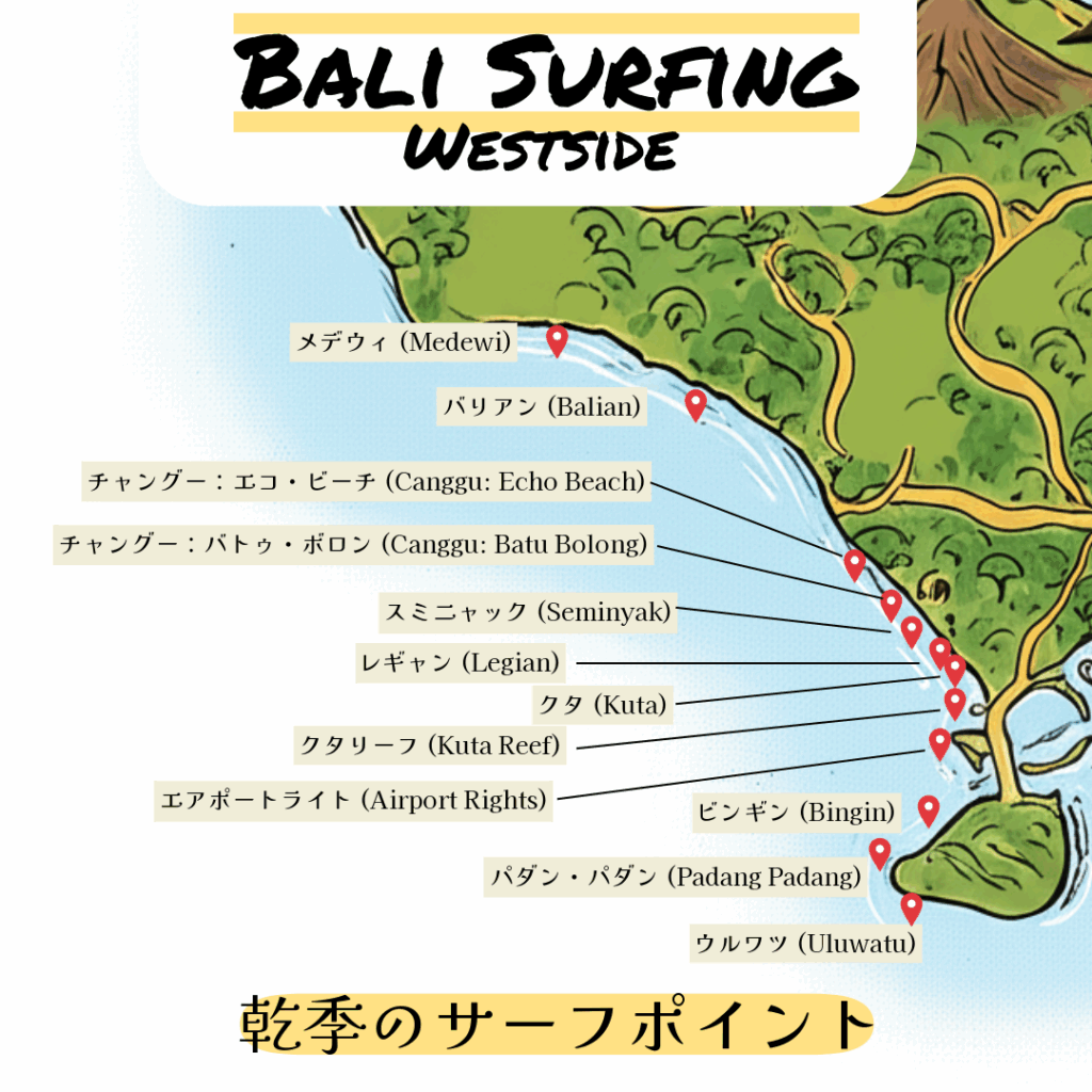 【2025年版】バリ島サーフィン完全ガイド!乾季におすすめの西海岸ポイント12選