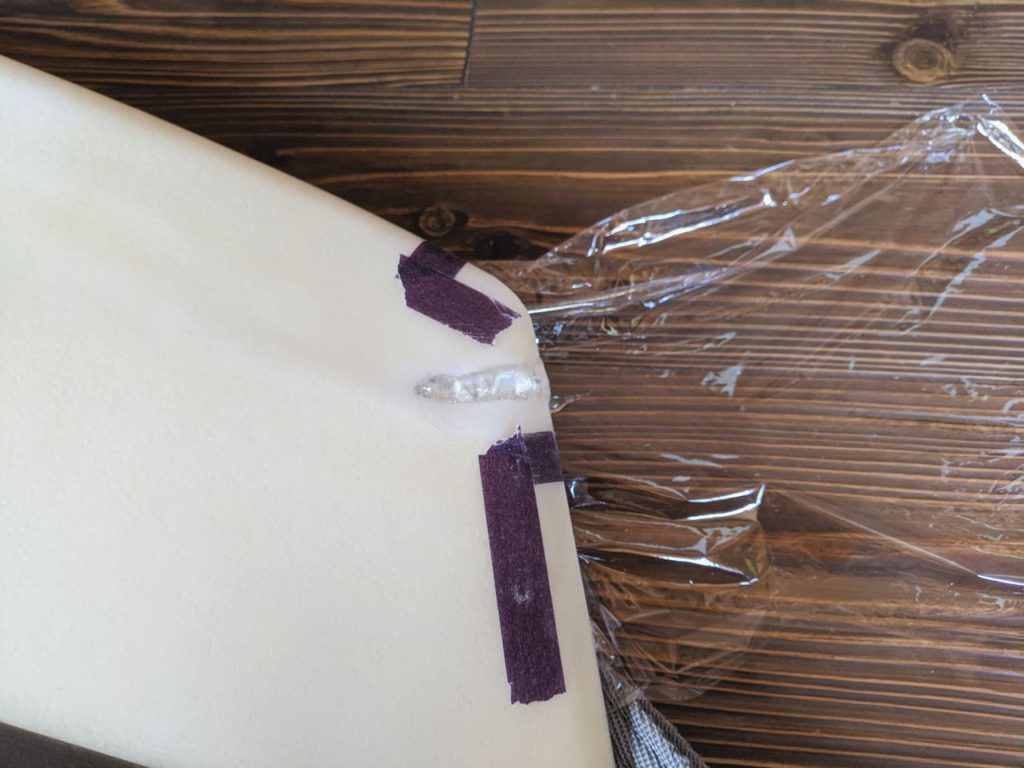 クラッシュしたサーフボードをDIY簡易リペア pt4 [レジン編]