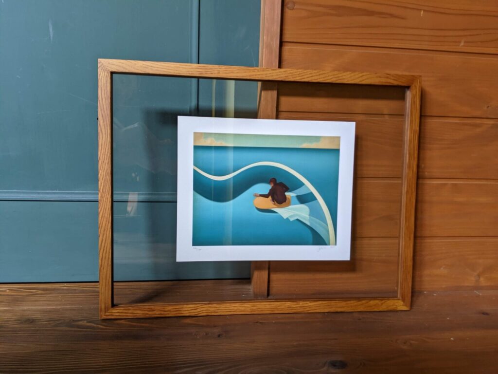 額が届いてタイラーウォーレンのアートポスター入れて惚れ直す[サーフィン絵画 Tyler Warren]
