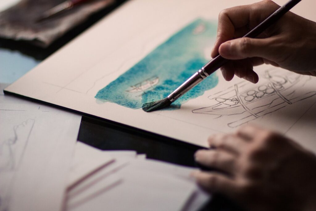 タイラーウォーレンが描く絵のポスターをゲット[サーフィン絵画]